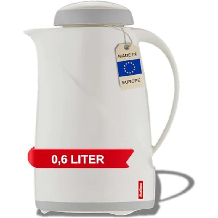 Helios Wave Kunststoff-Isolierkanne, weiß, 0,6 Liter – Bild 2