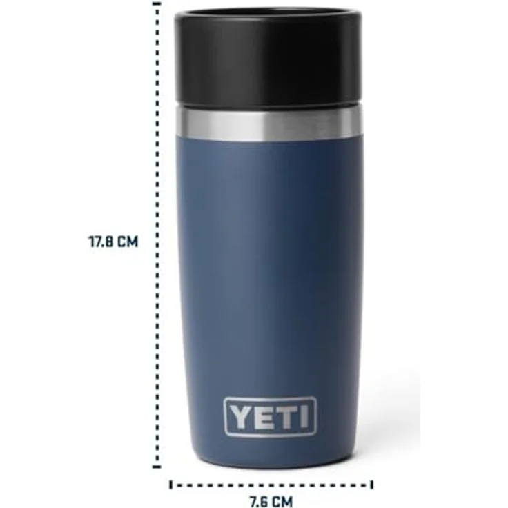 YETI Rambler 12 oz (355 ml) Travel Bottle, auslaufsichere Edelstahl-Thermoflasche mit Commuter-Deckel, vakuumisoliert – Schwarz – Bild 4