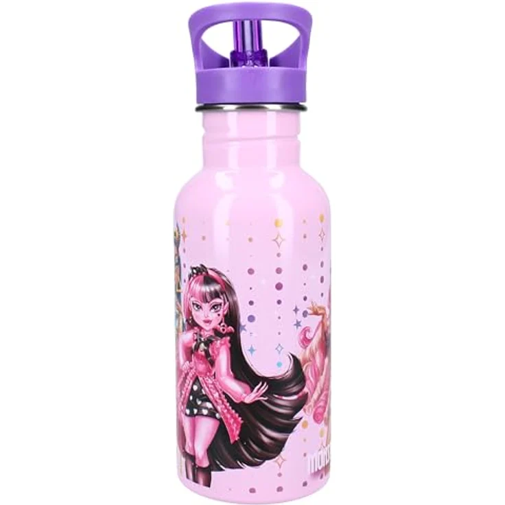 Monster High Trinkflasche, Let’s Eat! 500ml, robuste und kinderfreundliche Trinkflasche für Schule und Freizeit – Bild 2
