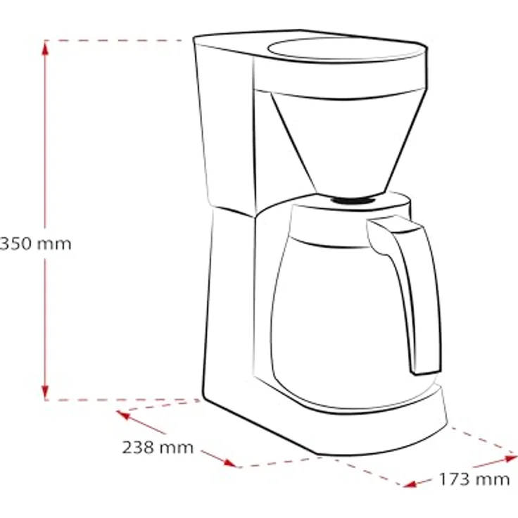 Melitta 1023-06 Easy Therm II + 2 Kannen Filterkaffeemaschine, 1050, Kunststoff, schwarz – Bild 3