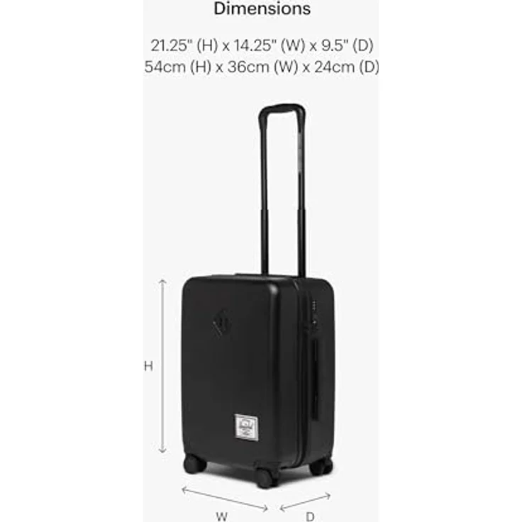 Herschel Heritage Hartschalengepäck, Gargoyle, 21-Inch Carry-On mit 43 Litern Stauraum, Teleskopgriff und Sicherheitszahlenschloss – Bild 2