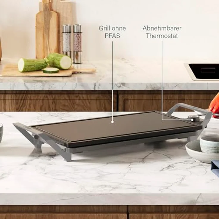 PRINCESS Tischgrill Princess 103150 Table Chef Premium Stone - PFAS-frei, Keramische Grillplatte – Bild 7
