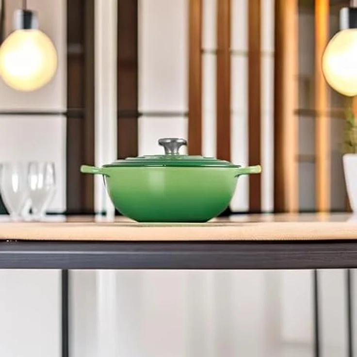 Le Creuset Signature La Marmite Bräter, rund, 26 cm, bamboo green – Bild 5