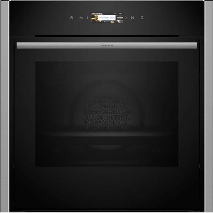 Neff B44CR71N0 Einbau-Backofen N70, Hide, Full Touch TFT-Display, Pyrolyse, Edelstahl, Amazon Exclusive Edition