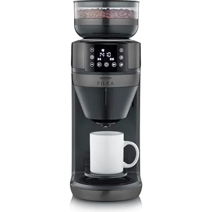Severin KA4849, Filterkaffeemaschine, Schwarz, mit Vollautomatischer „Cup Control“ und Goldton-Filter – Bild 3