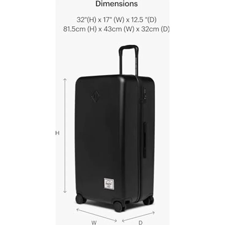 Herschel Heritage Hartschalengepäck, Schwarz, Large - 32 Inch, mit TSA-Schloss und recyceltem Material – Bild 3