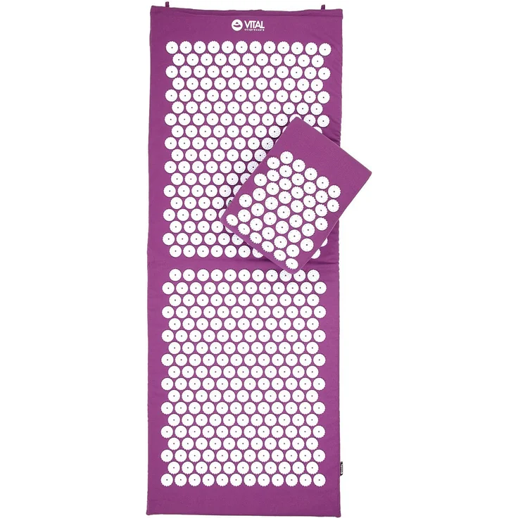 bodhi Akupressurmatte & Kissen Set VITAL XL aubergine (Set) - Extralange XL Yoga Nagelmatte mit herausragender Wirkung – Bild 1