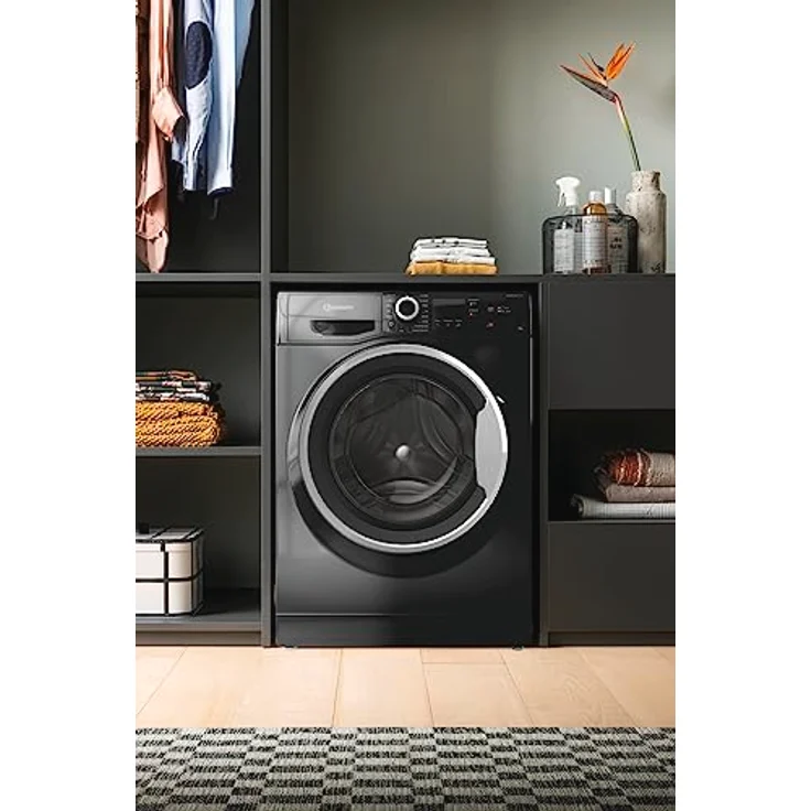 Bauknecht W8 S6300 A Waschmaschine Frontlader / 8kg / EEK A/Kurz 30 / Kurz 45 / Kraftvolle Fleckenentfernung/Anti-Allergie-Programm/Wolleprogramm/Schwarz/Langlebiger Inverter-Motor – Bild 3