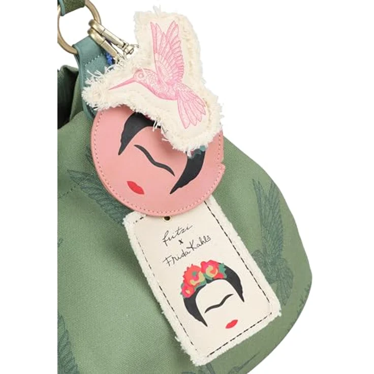 Fritzi aus Preußen Fritzi x Frida Kahlo Izzy Medium Limited Shopper Tasche, 42 cm x 15 cm x 29 cm, grün, 100% Polyester – Bild 7