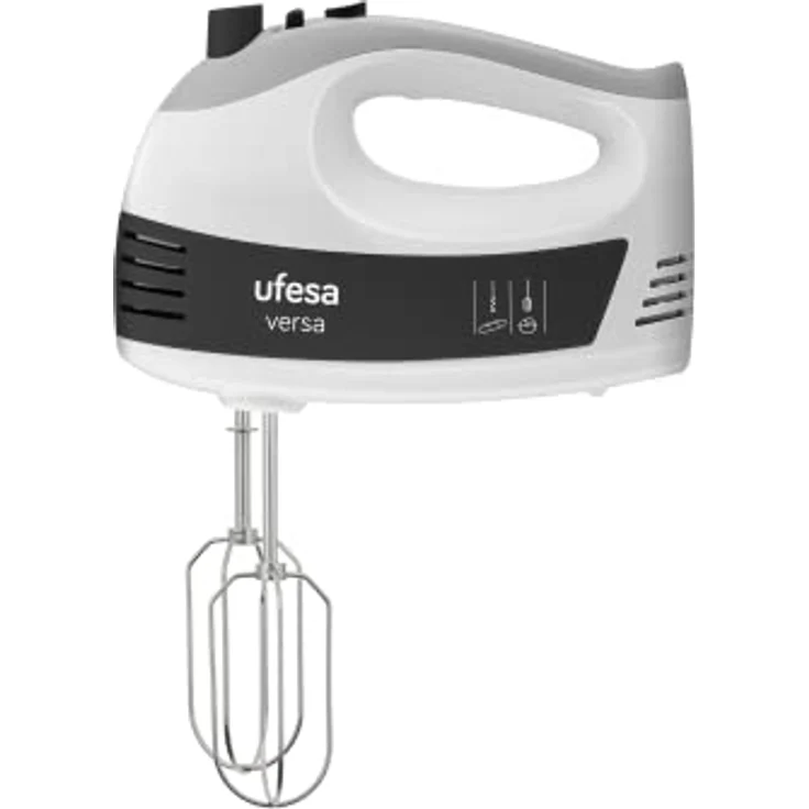 UFESA BV4660 Versa, Handmixer 500W, 5 Geschwindigkeitsstufen + Turbo, 2 Schneebesen, Zubehörauswurftaste – Bild 1
