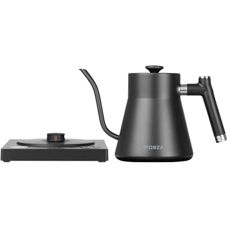 ECG Forza 8000 Pour over Nero, 1,0 l, 1200W Schwarz - Schwanenhals-Wasserkocher mit LED-Anzeige und Edelstahlgehäuse – Bild 4