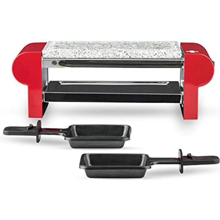 H.Koenig RP2 Raclette-Gerät - 2 Personen - mit Steingrill - 350 W - rot – Bild 4