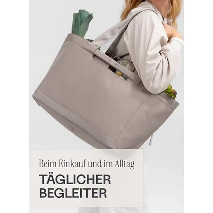 Kapten & Son Vaasa Shopper Tasche, 48 cm, beige, 100% Polyester, 48 x 28 x 30.5 cm – Bild 2