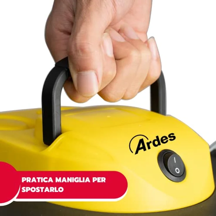 Ardes Ashpiro 12 800 AW, Nass- und Trockensauger für kalte Asche, 12 L, Schwarz/Gelb – Bild 4