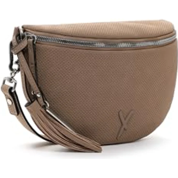 Suri Frey SFY Romy, Handtasche Umhängetasche in Lasercut-Optik, Beige, mit verstellbarem Umhängeriemen und Reißverschluss – Bild 5
