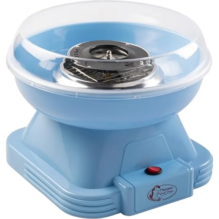 Bestron ACCM400B, Zuckerwattenmaschine Retro Cotton Candy Maker mit 10 Stäbchen & Messlöffel, Blau, für Kindergeburtstage & Home Fun – Bild 1