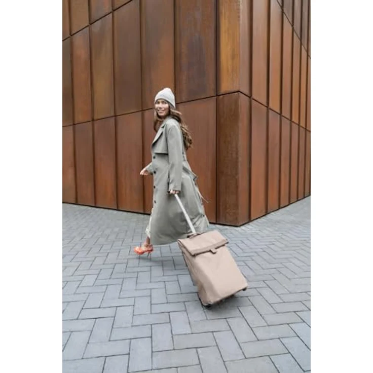 reisenthel Trolley M Herringbone Mokka, Koffer mit 43 l Volumen, wasserabweisend, leicht transportierbar – Bild 8