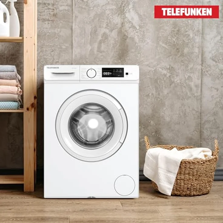 Telefunken Waschmaschine 7kg Frontlader 1400 U/Min. Inverter Motor Schontrommel 15 Programme W714A1W weiß – Bild 8
