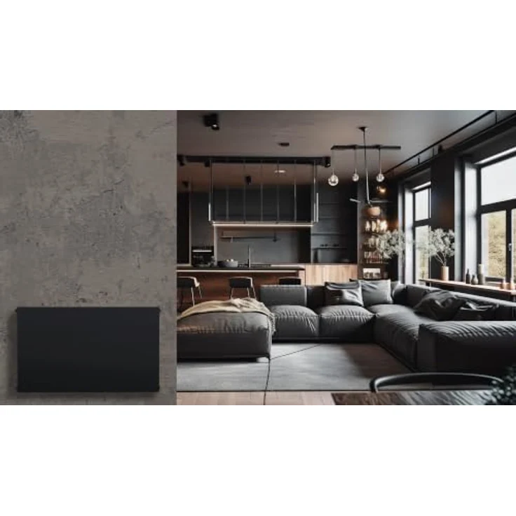 Sanicomfort Universal-Planheizkörper Typ 22 DK, 60 x 10,5 x 60 cm, Schwarz Matt, effiziente Wärmeverteilung, Qualitätsstahl – Bild 6