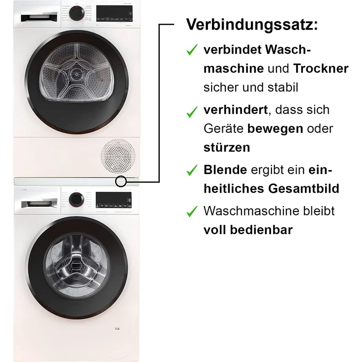 Bosch WTZ20410, Wäschetrockner-Verbindungssatz, Maße 600 x 550 x 40 cm, für Bosch WAY2854D – Bild 6