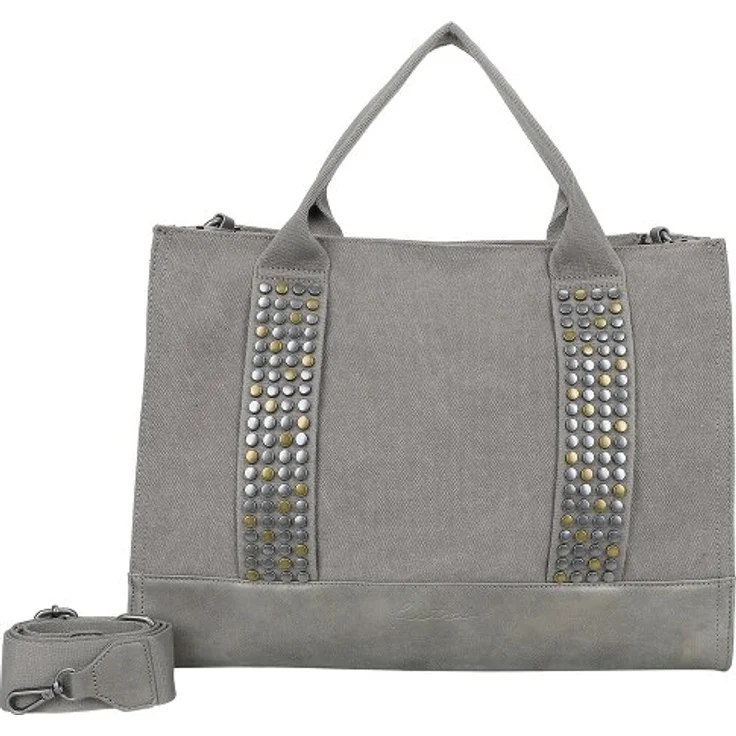 Fritzi aus Preußen Tote Bag Shopper Tasche, 40 cm, grau, 100% Polyurethan