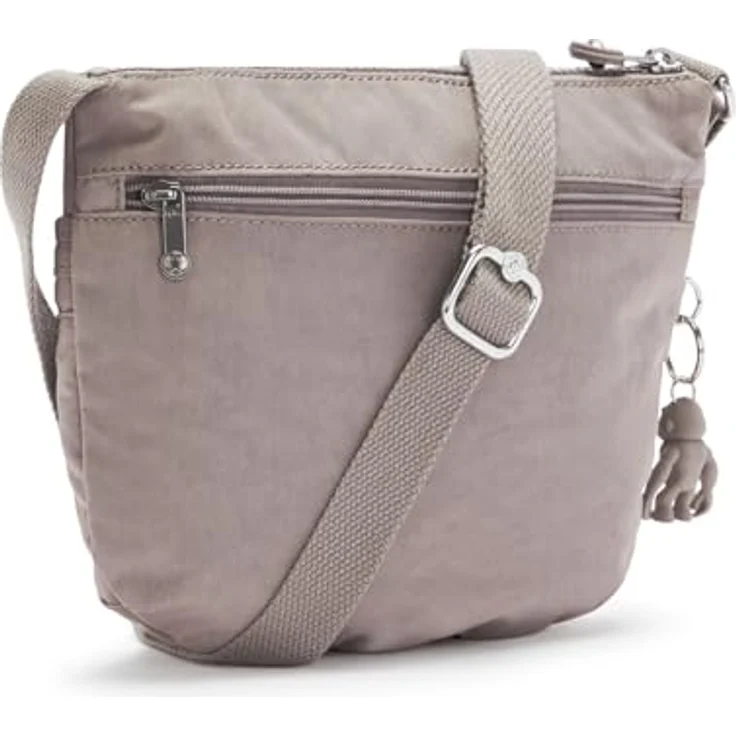 Kipling Arto S Umhängetasche, stylische Schultertasche mit verstellbarem Schultergurt und mehreren Fächern, 25 cm, Grau – Bild 3