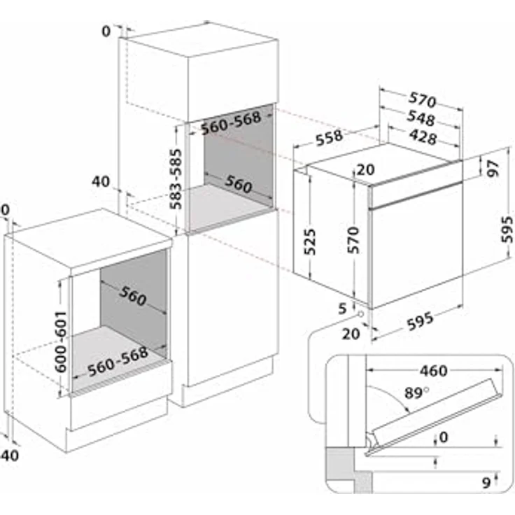 Bauknecht BBA285HU0K Einbau-Backofen, A+, 71 L XXL-Garraum, PowerHeißluft, Maxi Cooking, schwarz – Bild 5