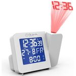 Miraval Funkwecker Miraval Funk-Projektionswecker mit Datumsanzeige und Raumtemperaturanzeige, Digital Reisewecker