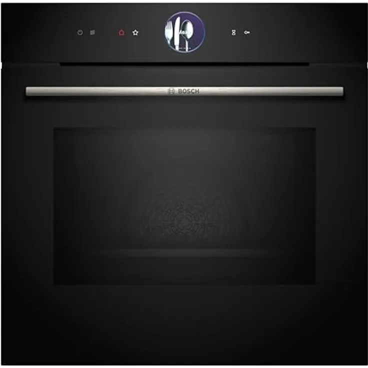 Bosch HMG776NB1 Serie 8 Einbau-Backofen mit Mikrowellenfunktion, Schwarz, Made in Germany, Pyrolyse, Air Fry, Touchdisplay