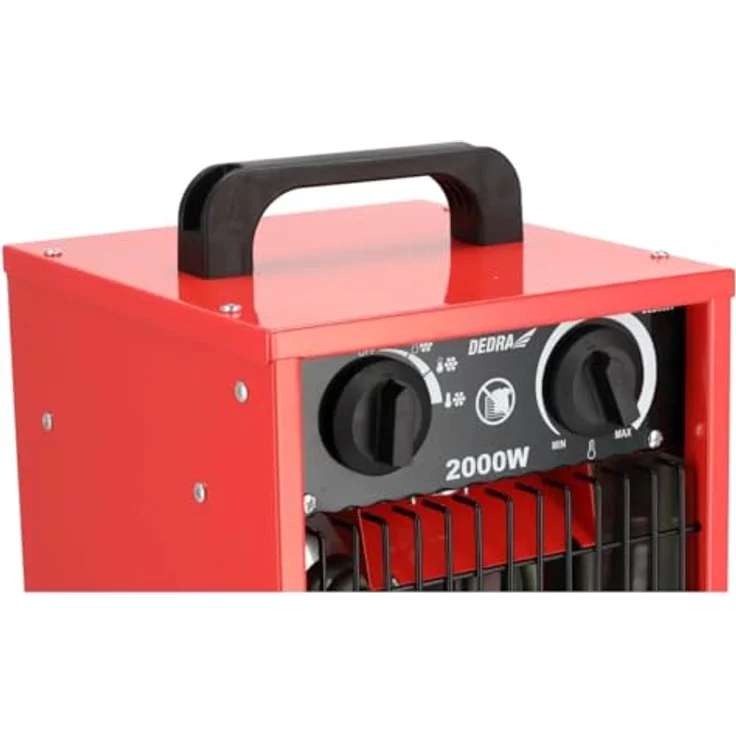 Dedra Elektrische Heizung DED9920, Tragbarer Elektroheizer mit 2000W Leistung, Metallgehäuse, Weiß – Bild 5