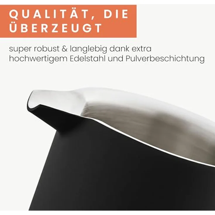 GRØNENBERG French Press Kanne, Edelstahl Kaffeebereiter mit Thermo Effekt, 0,6 oder 1 Liter, inkl. 3 Ersatz-Filter – Bild 3