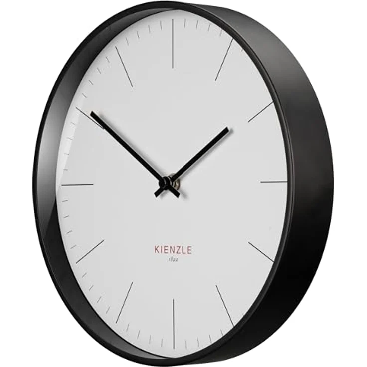 Kienzle Funkwanduhr Modern, 25 cm, geräuschlos, DCF-Signal, stabiler Stahlrahmen, batteriebetrieben – Bild 1