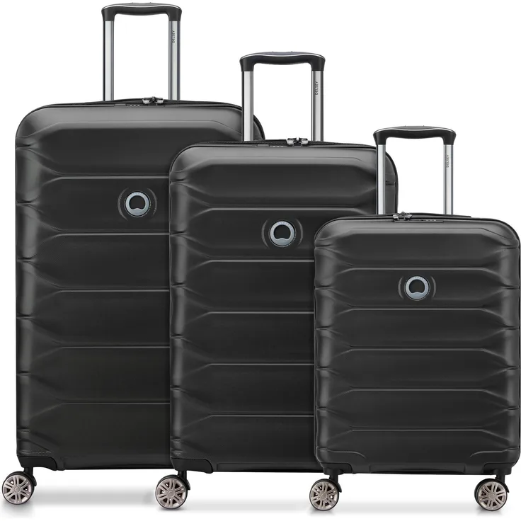 Delsey Meteor 4 Rollen Kofferset 3-teilig mit Dehnfalte, (46 l, XL)