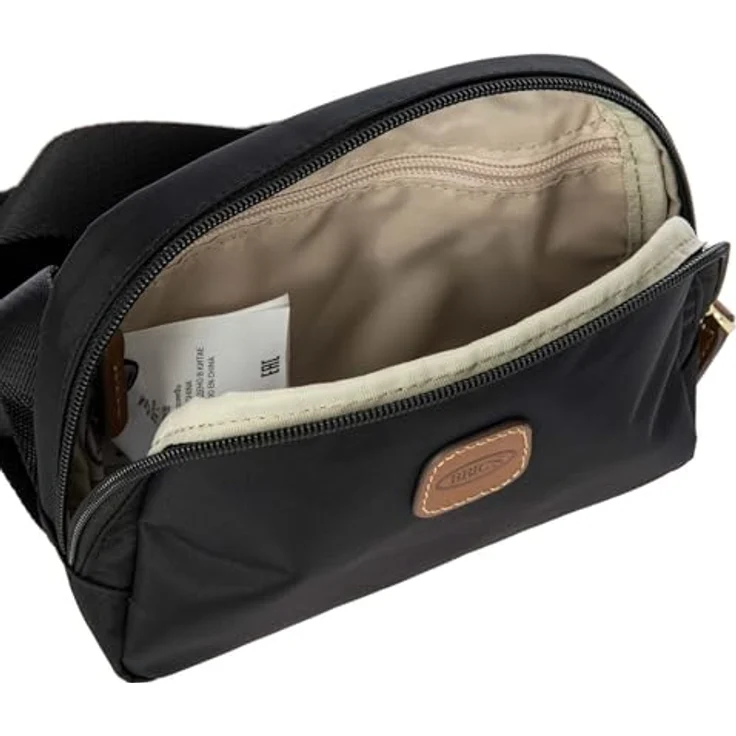 Brics X-Collection Mini Bag, Umhängetasche 18 cm, schwarz, Nylon mit Reißverschluss, verstellbarem Umhängeriemen und Innen- und Aussentaschen – Bild 5