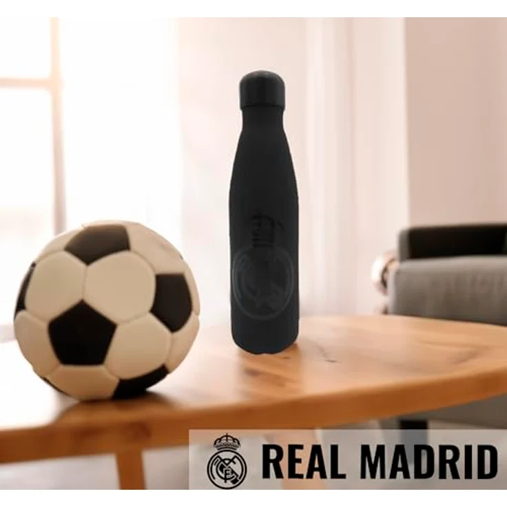 CYP Brands Real Madrid Edelstahl-Wasserflasche, 550 ml, luftdichter Verschluss, offizielles Produkt mit mattem Wappen-Druck – Bild 5