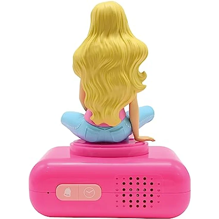 Lexibook Barbie RL800BB, Nachtwecker mit 6 Sounds, Snooze-Funktion, LCD-Bildschirm mit Hintergrundbeleuchtung, pink – Bild 2