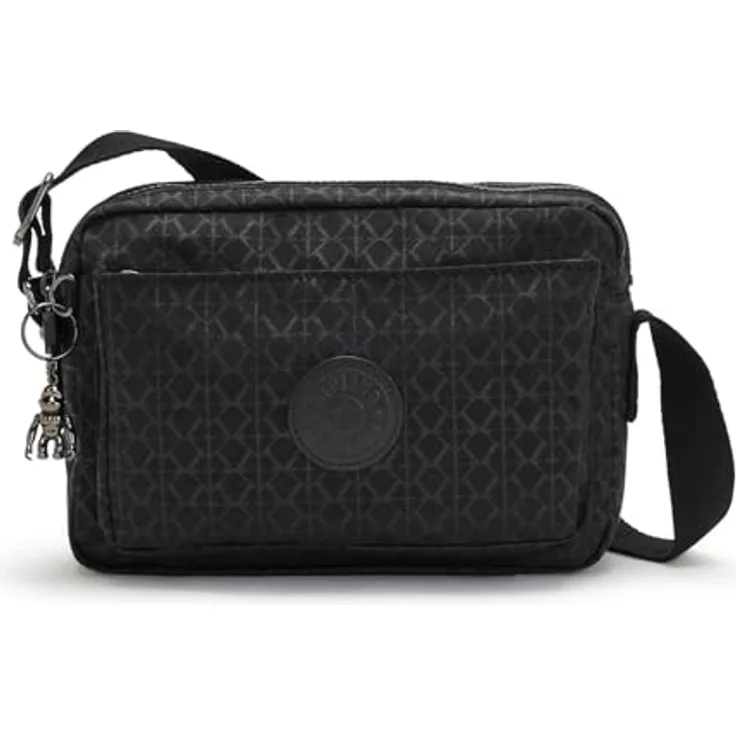KIPLING Umhängetasche Basic Plus, kompakte Crossbody Tasche in Schwarz mit 2 Hauptfächern und verstellbarem Schulterriemen