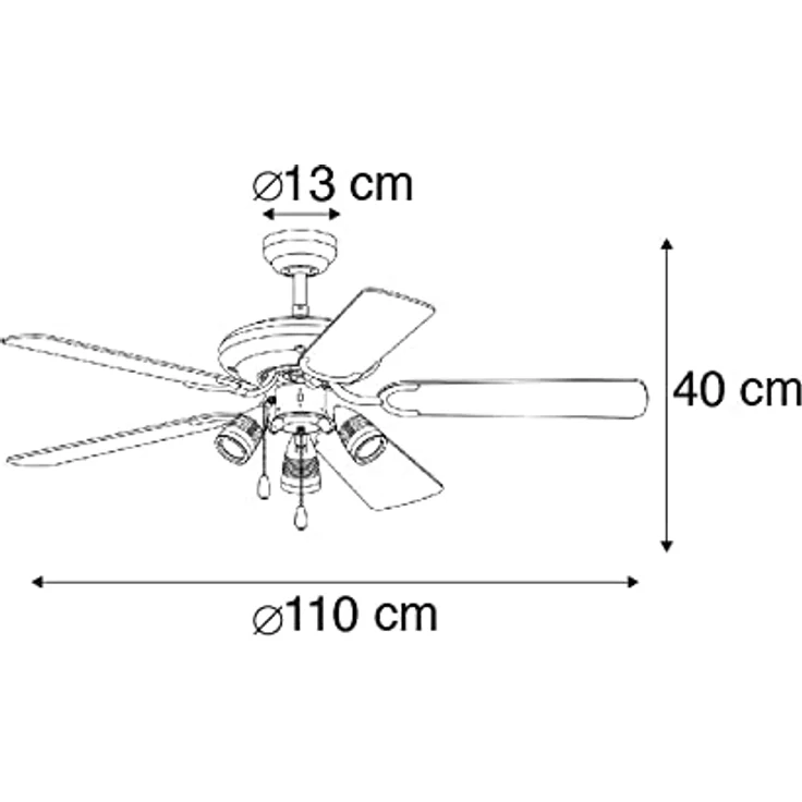 Qazqa - Modern Deckenventilator mit beleuchtung grau - Mistral 42 I Wohnzimmer I Schlafzimmer - Stahl Rund - LED geeignet GU10 – Bild 4