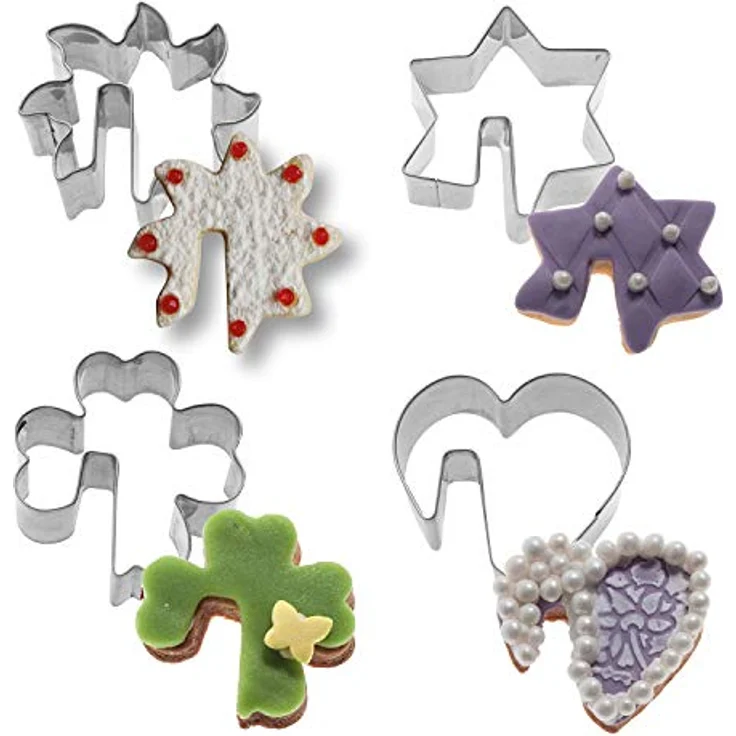 Westmark Ausstechformen-Set für Tassenkekse, 4-tlg, Verschiedene Formen, Länge: 5 cm, Rostfreier Edelstahl, Silber, 31962260 – Bild 3