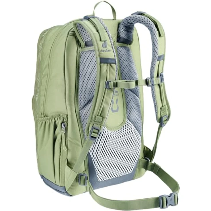 Deuter Cotogy Freizeitrucksack, ergonomischer Schulrucksack aus 100% recyceltem PET, grün-grau mit vielseitigen Taschen und rückenschonendem Tragekomfort – Bild 6