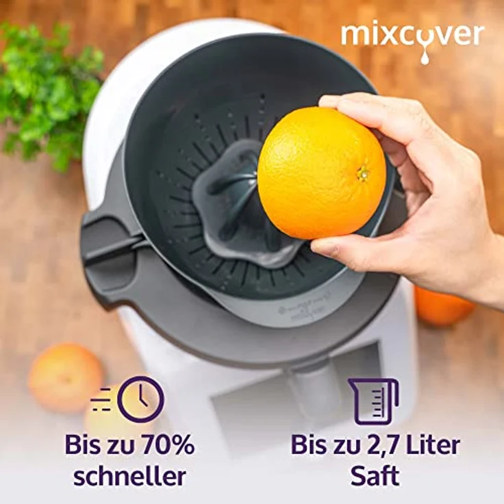 mixcover Saftpresse für Silvercrest Monsieur Cuisine Smart mit Ebook Rezeptheft - Entsafter Orangenpresse elektrisch Zitruspresse Dampfentsafter Orangenpresse entsafter Granatapfelpresse – Bild 2