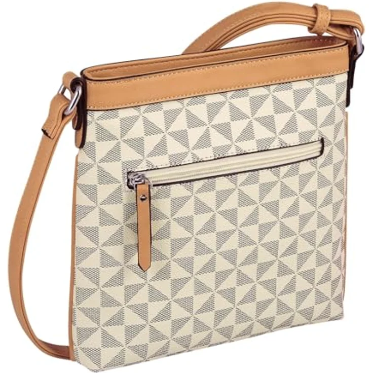 Gabor Umhängetasche Barina, Cross Bag M in Mixed White, Polyurethan, verstärkter Schulterriemen – Bild 2