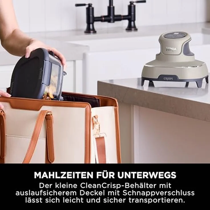 NINJA Fritteuse Crispi FN101EUST, Heißluftfritteuse mit 4 Kochfunktionen, 3,8 L Kapazität, Glasbehälter, hitzebeständig, BPA-frei – Bild 12