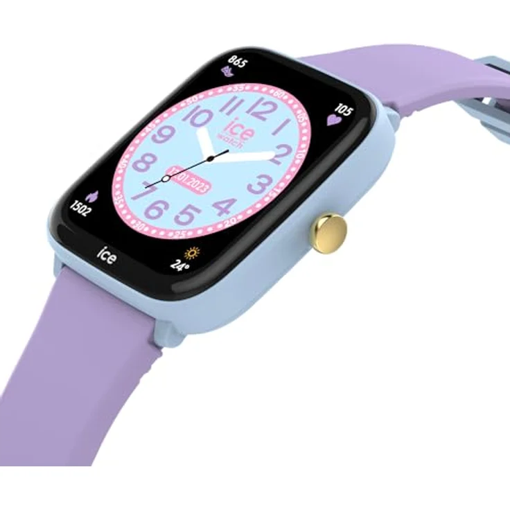 ICE-WATCH Ice smart junior 2.0 Soft blue Purple Kinder Connected Watch mit lila Silikonarmband - Stoppuhr, Alarm, Pulsmesser, Gegenlicht - 022800 (1,75 inch) – Bild 2