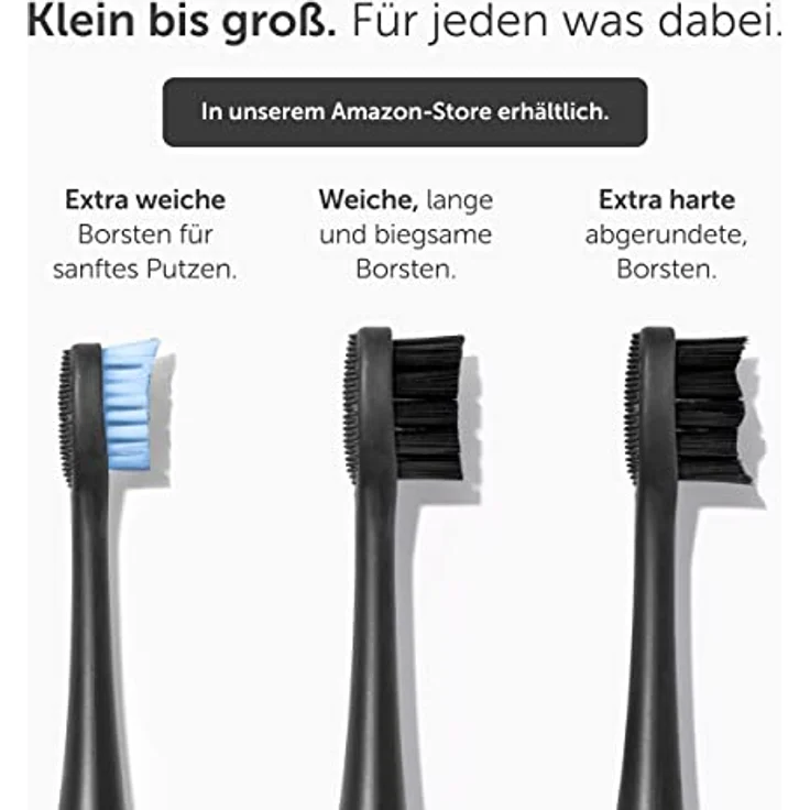 Wondersmile Ersatzbürsten Schallzahnbürste (Soft, Ultimate Black, 4er Pack) - Bürstenköpfe für Wondersmile Schallzahnbürste – Bild 3