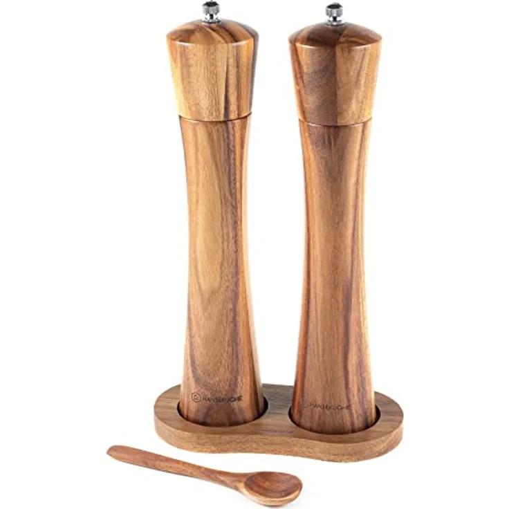 Hanseküche Salz und Pfeffermühle (25cm) – Gewürzmühle mit Keramikmahlwerk – Set bestehend aus Pfeffer und Salzmühle – Bild 1
