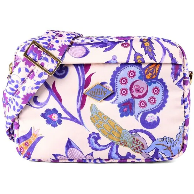 Oilily Sapphire Chintz Umhängetasche, lila, 21 cm x 6 cm x 14 cm, 100% Polyester
