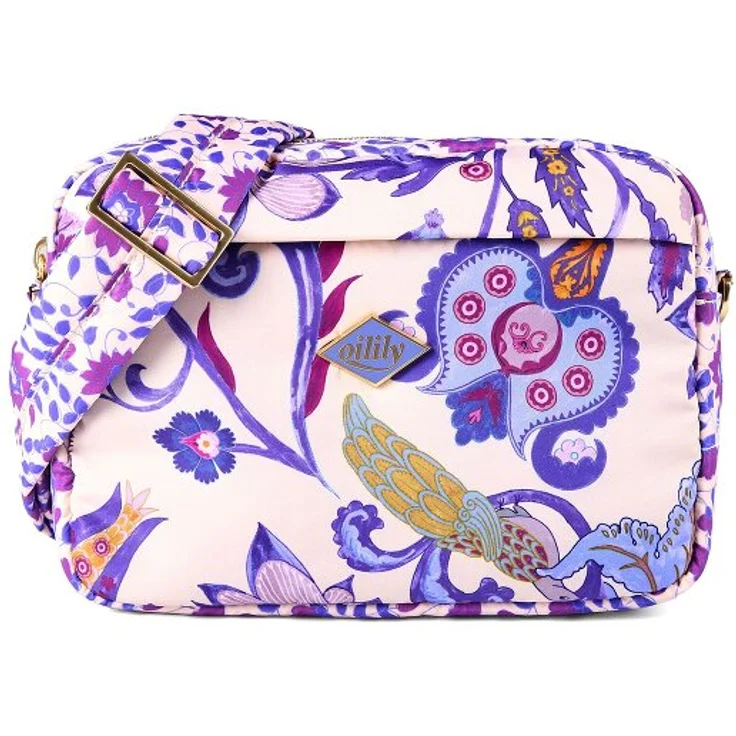 Oilily Sapphire Chintz Umhängetasche, lila, 21 cm x 6 cm x 14 cm, 100% Polyester