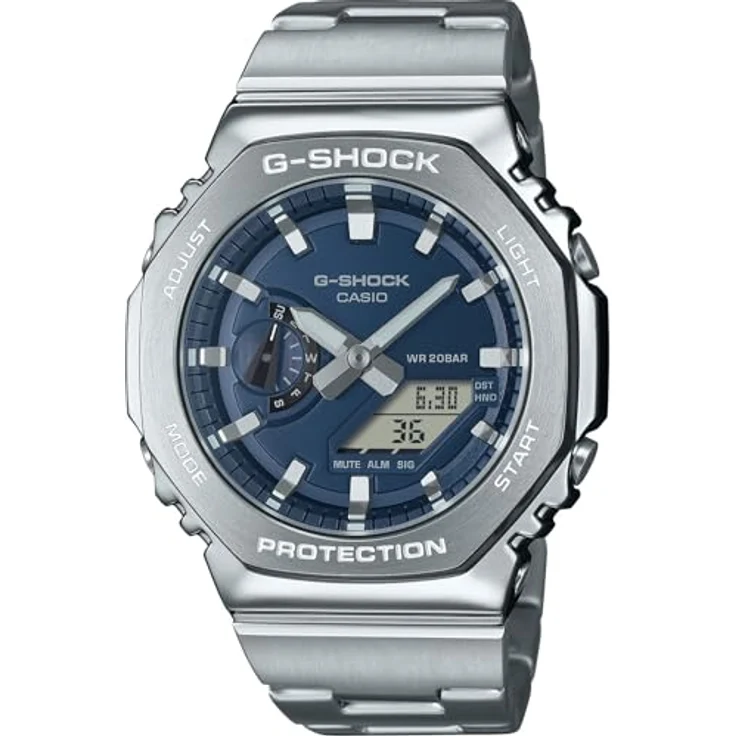 Casio G-Shock GM-2110D-2BER Classic Herrenuhr, Stoßfest, Stoppuhr, blau – Bild 1