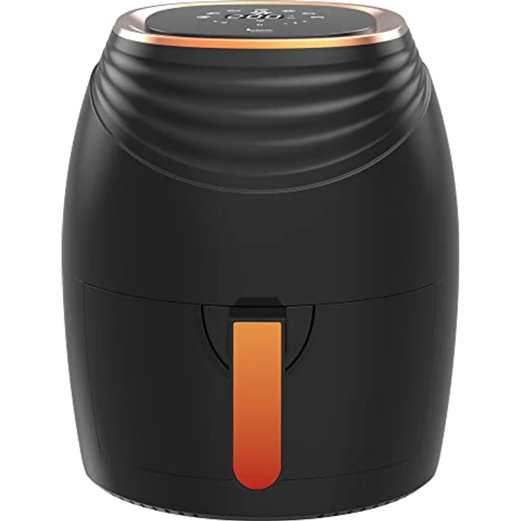 TurboTronic by Z-Line Heißluftfritteuse 3,5 Liter, 7 Programme, Fritteuse Fettfrei ohne Öl, Power 1200 W, Camping Retro digital Airfryer AF11D, blau – Bild 2